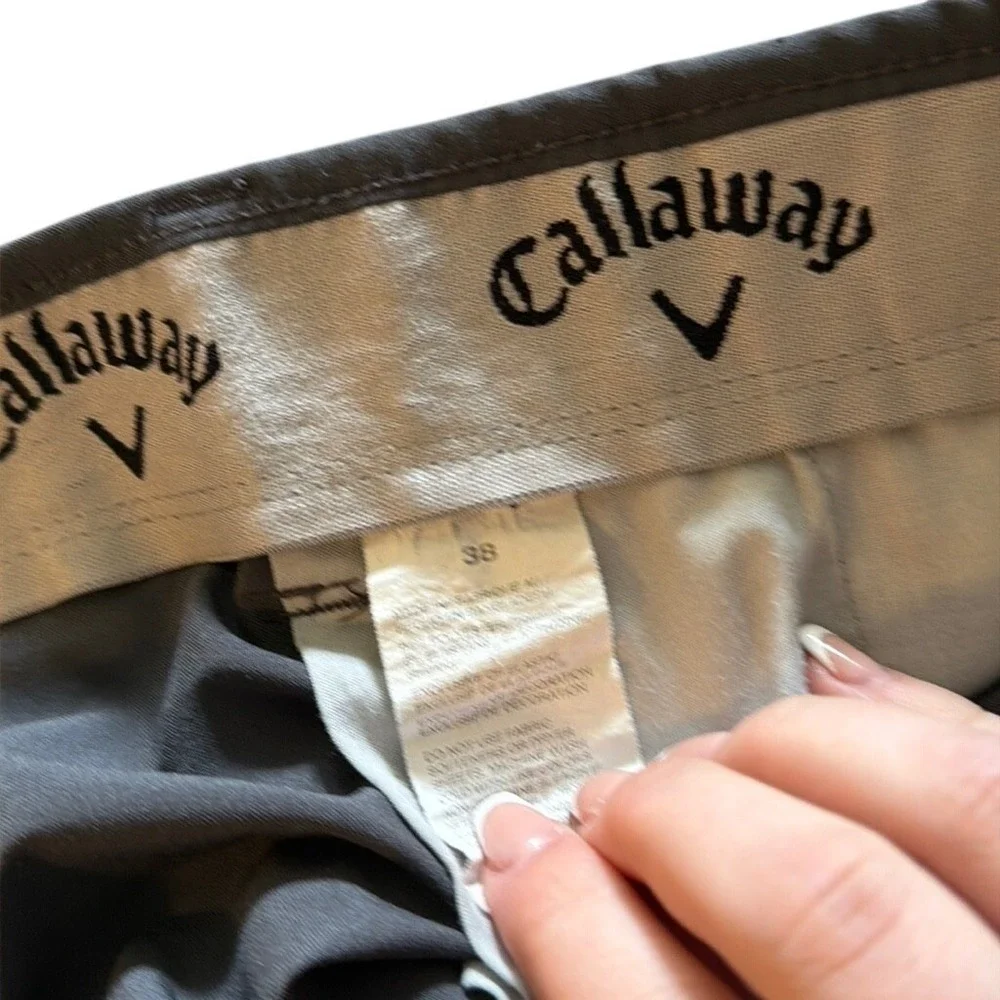 Callaway Mens Golf‎ Shorts Dark Gray Charcoal Flat Front Performance Size 38